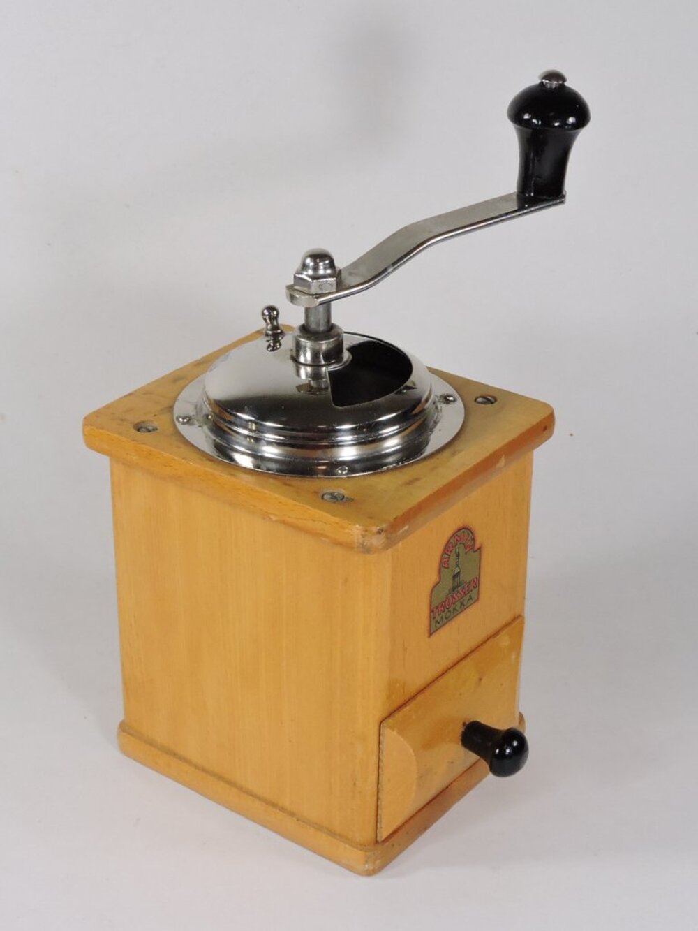 Vintage 1950's Wooden Coffee Grinder Mill - West Germany